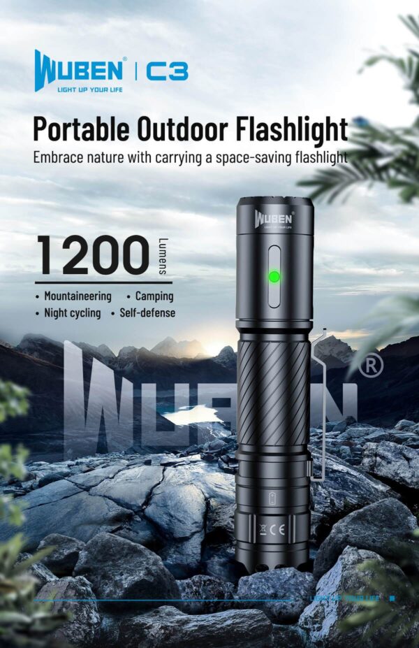 Powerful LED 1200 Lumens Flashlight - Image 8