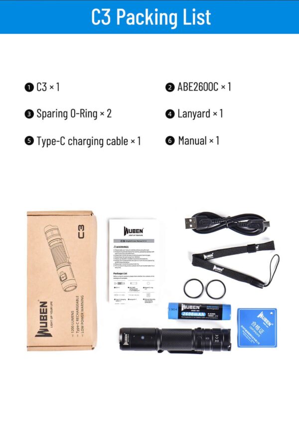Powerful LED 1200 Lumens Flashlight - Image 9