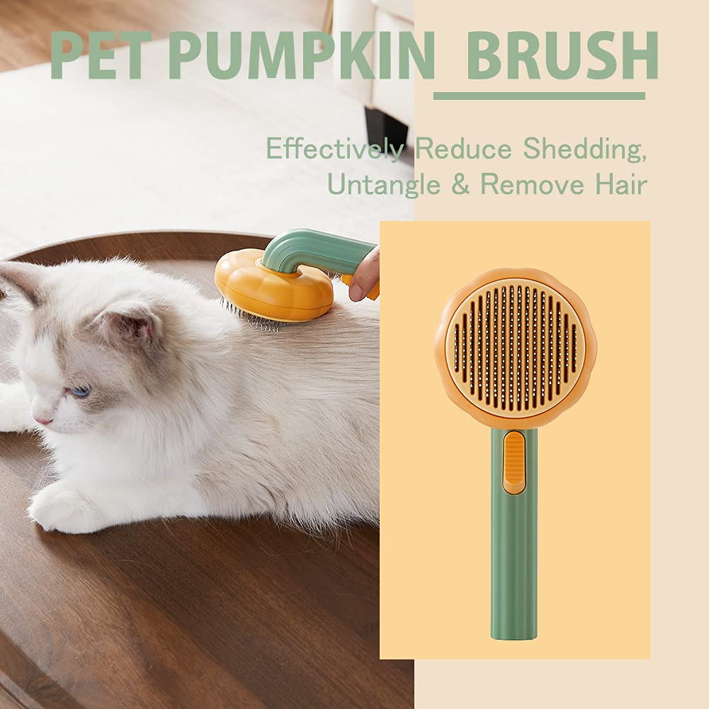 Pumpkin Design Cat Groomer Brush