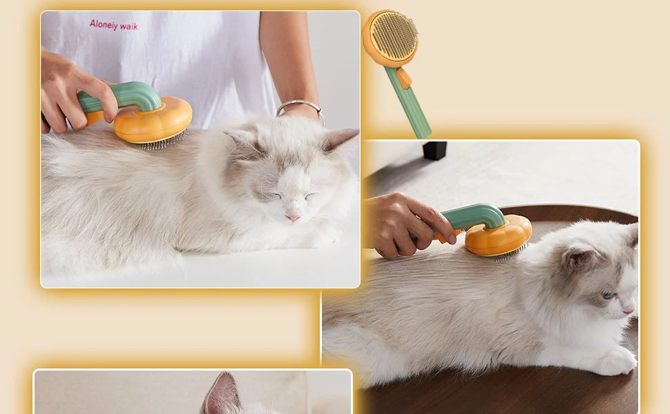Pumpkin Design Cat Groomer Brush - Image 2