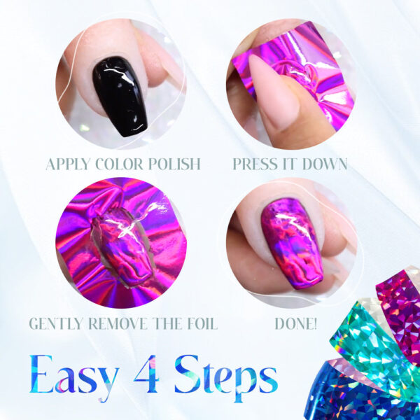 Reflective Mosaic Nail Art Transfer Foils - Image 3