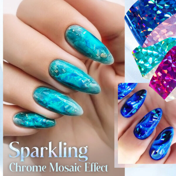 Reflective Mosaic Nail Art Transfer Foils - Image 4
