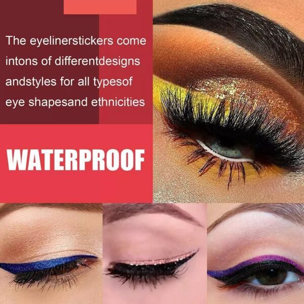 Reusable Eyeliner and Eyelash Stickers with Glitter - Image 4