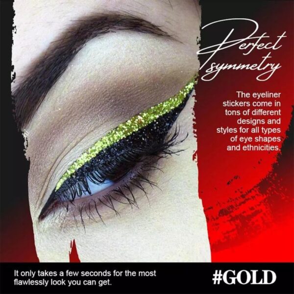 Reusable Eyeliner and Eyelash Stickers with Glitter - Image 5