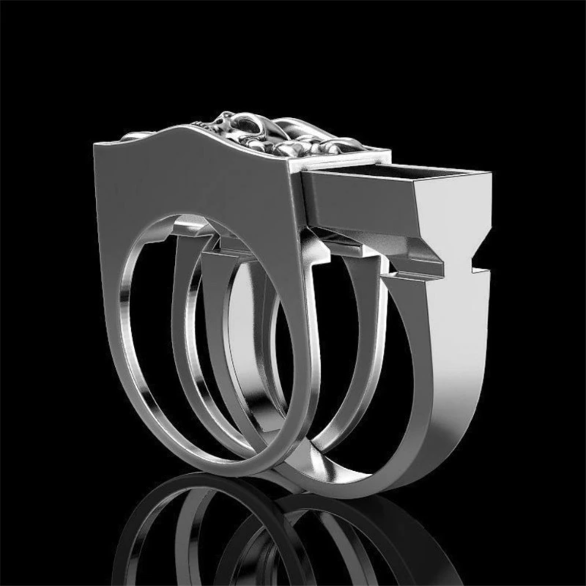 SKULL RING WITH HIDDEN COMPARTMENT - Image 3