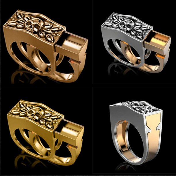 SKULL RING WITH HIDDEN COMPARTMENT - Image 4