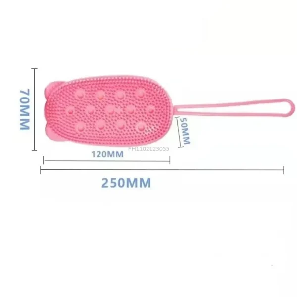 Silicone Body Scrubber Bath Sponge - 2 in 1 Exfoliating Body Brush - Image 4