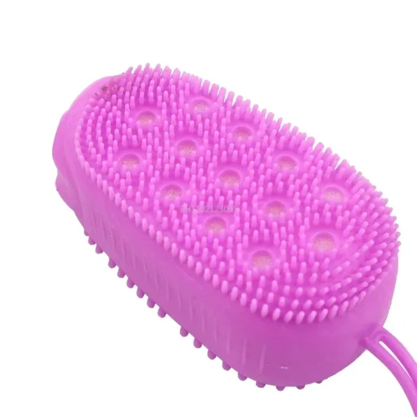 Silicone Body Scrubber Bath Sponge - 2 in 1 Exfoliating Body Brush - Image 5