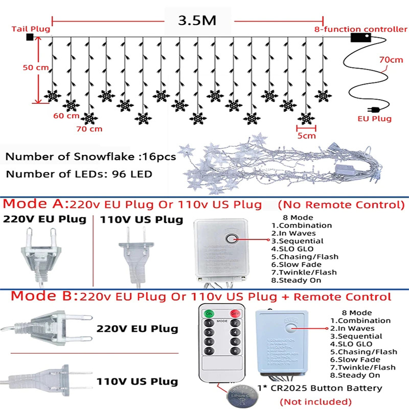 Snowflake Christmas Lights - Image 5