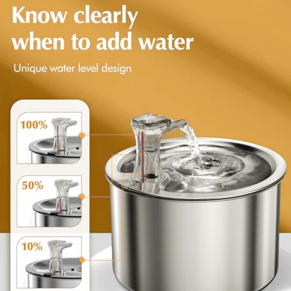 Stainless Steel Automatic Cats Healthy Water Fountain - Image 8