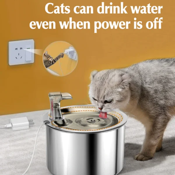 Stainless Steel Automatic Cats Healthy Water Fountain - Image 4