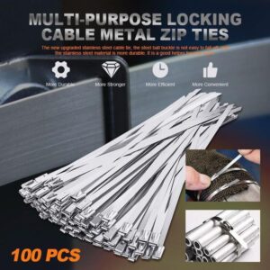 Stainless steel cable ties (100 Pcs)