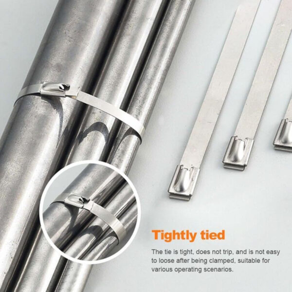 Stainless steel cable ties (100 Pcs) - Image 2