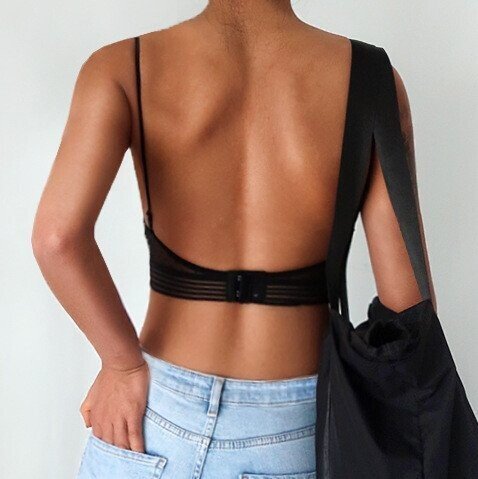 Starry Bra - Low Back Wireless Lifting Lace Bra - Image 2