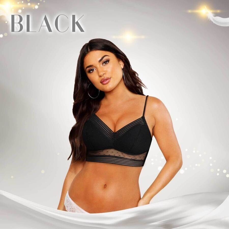 Starry Bra - Low Back Wireless Lifting Lace Bra - Image 9