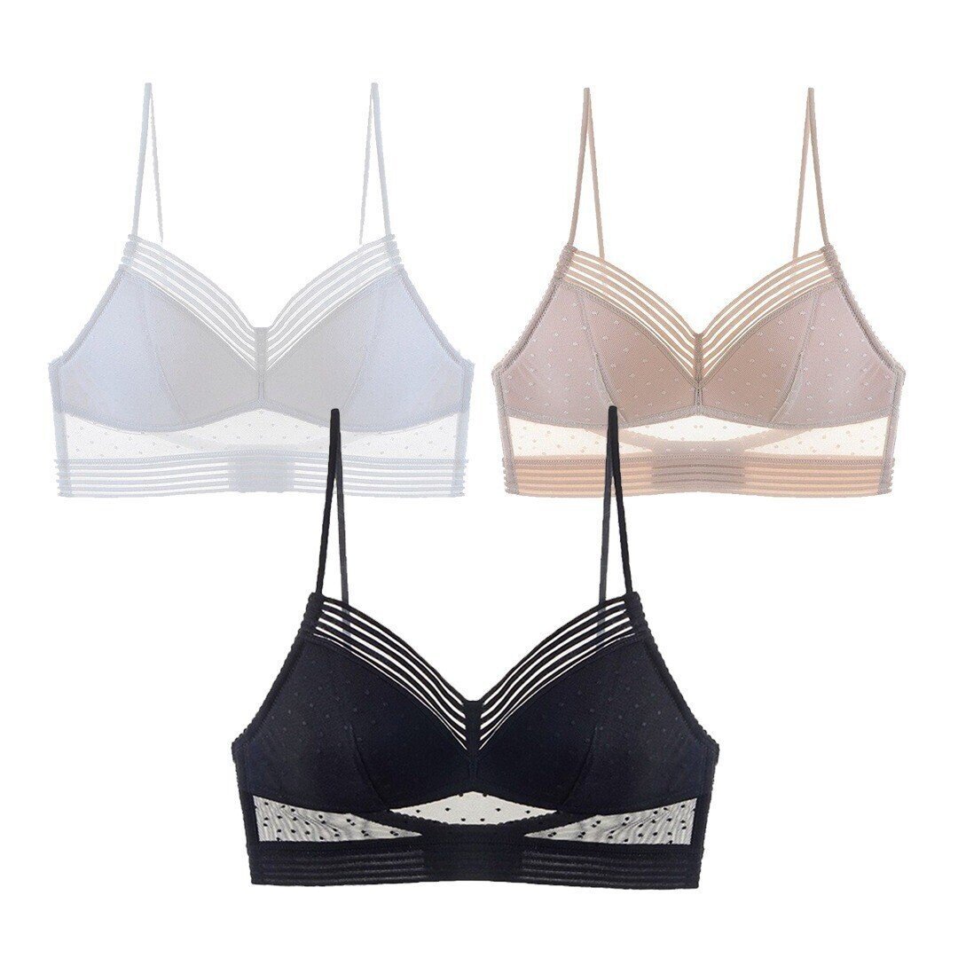 Starry Bra - Low Back Wireless Lifting Lace Bra - Image 4