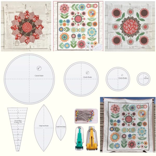 Sunflower Quilt Template Set