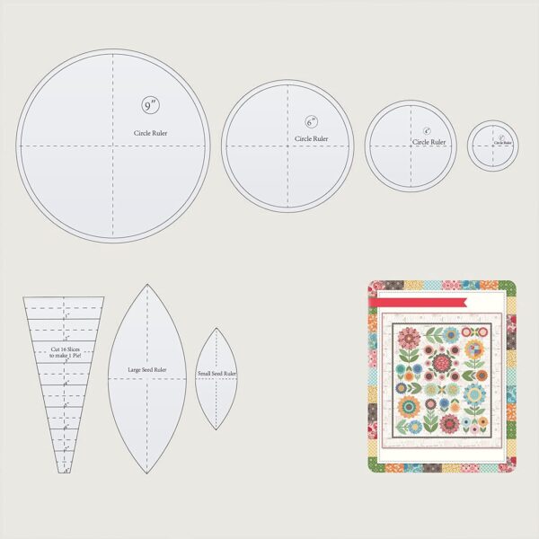 Sunflower Quilt Template Set - Image 4