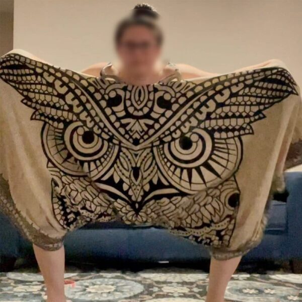 Super Size Owl Face Print Dress - Image 4