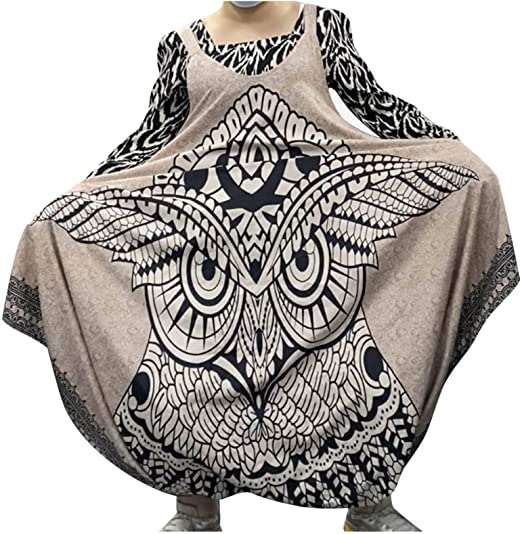 Super Size Owl Face Print Dress - Image 5
