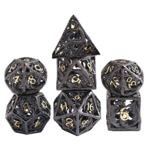 URWizards D&D Hollowed Metal Dice Set Dragon