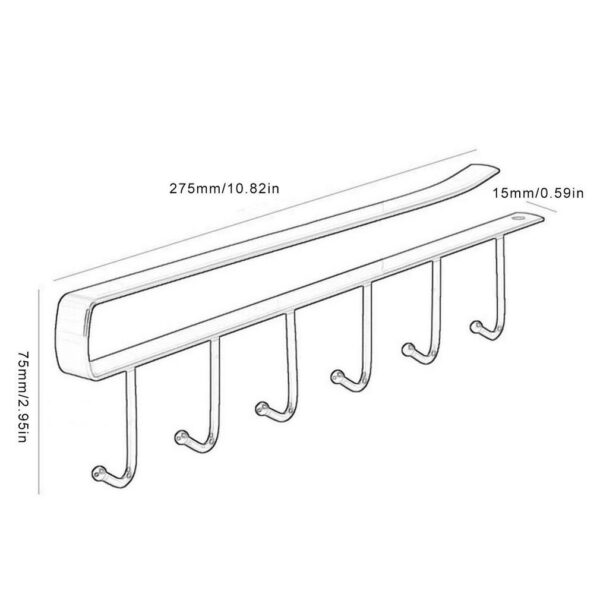 Under-Cabinet Hanger Rack- 2PCS - Image 5