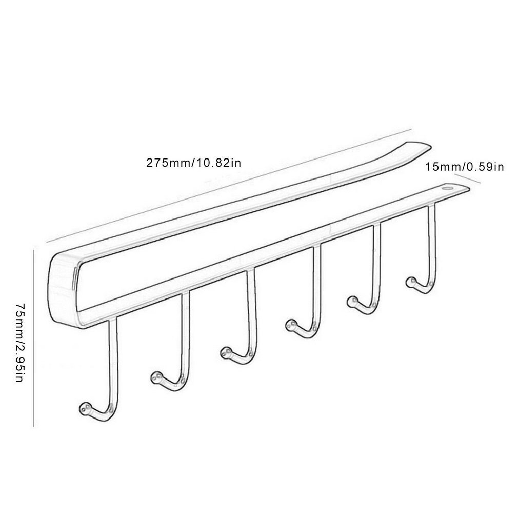 Under-Cabinet Hanger Rack- 2PCS - Image 5