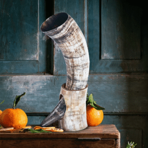 Viking Drinking Horn Mug with Stand