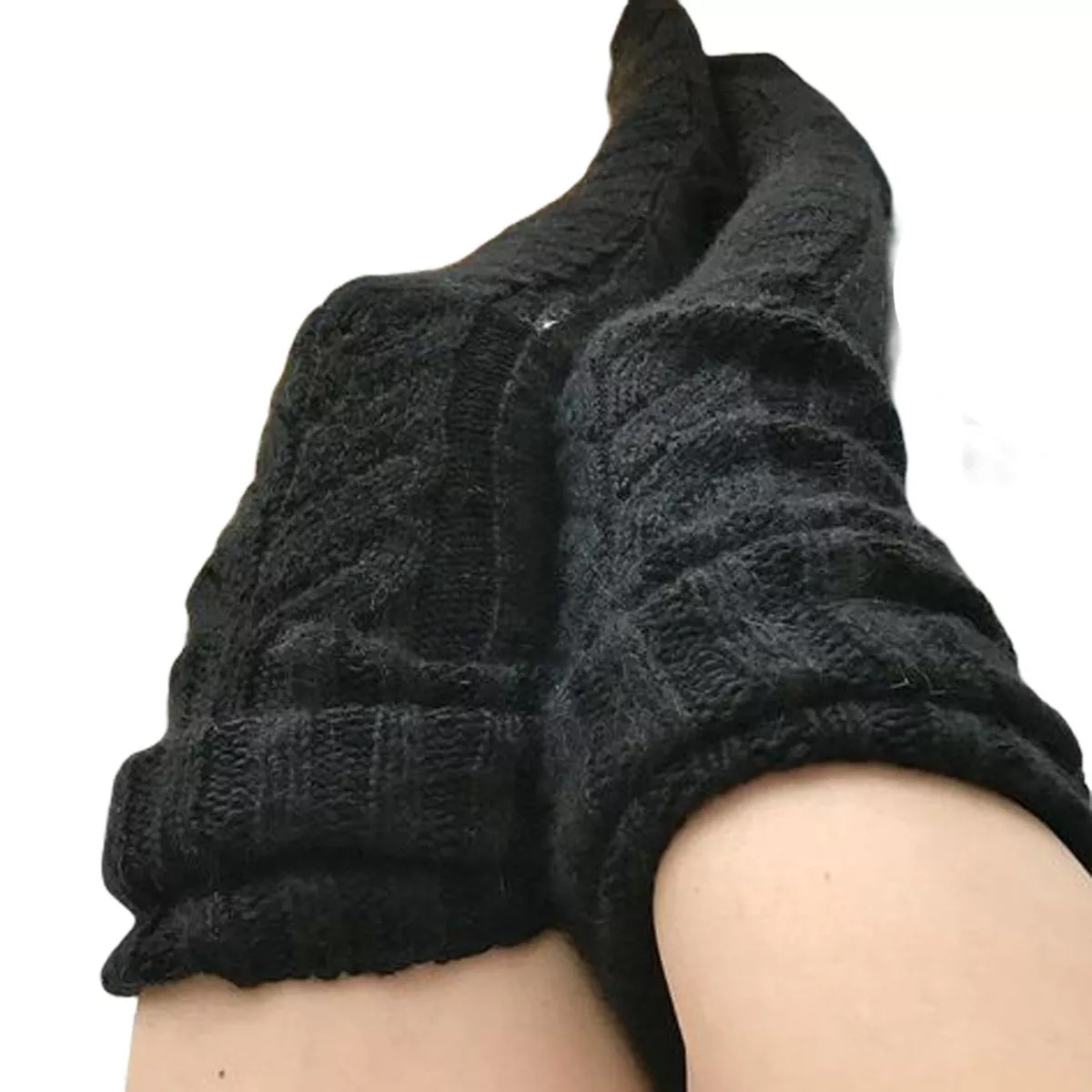 Warm Wool Knitted Over Knee Long Socks - Image 4