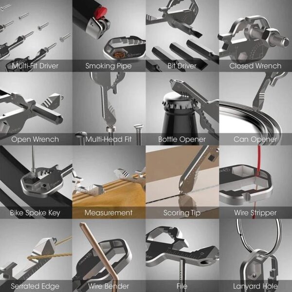 24 in 1 Key Shaped Pocket Tool - Image 2