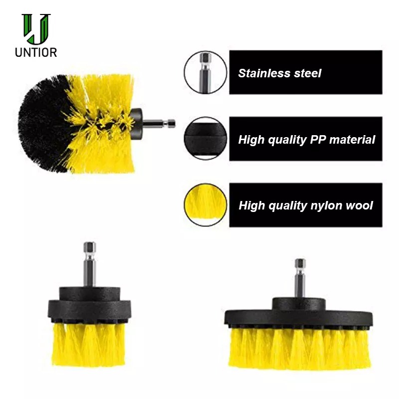 3-Piece Drill Brush Attachment Set - Image 3