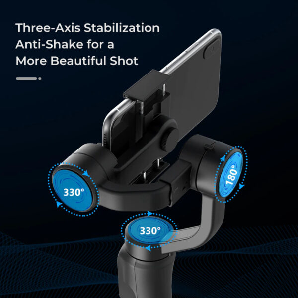 3D SMART BLUETOOTH HANDHELD SMOOTH GIMBAL - With Stabilizer - Image 3