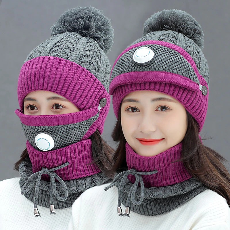 3PCS WOMEN WINTER SCARF SET - Image 5