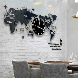 ART MAP MINIMALIST WALL CLOCK