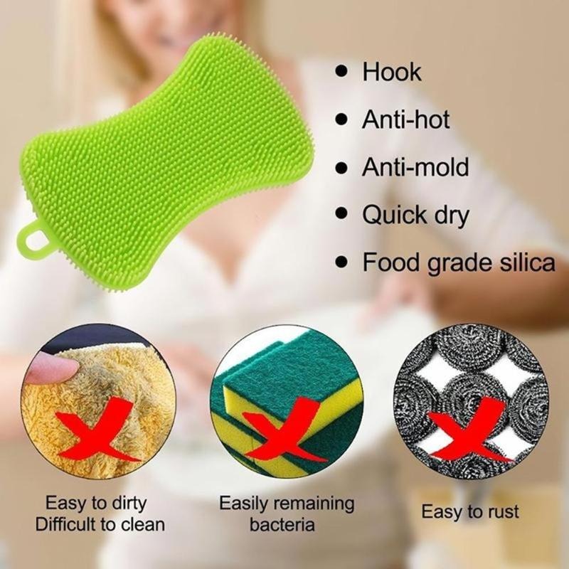 Antibacterial Cleaning Sponge 4PCS - Image 3