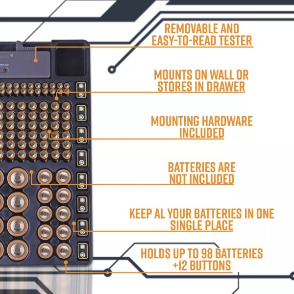 Battery Organizer With Energy Tester - Image 4