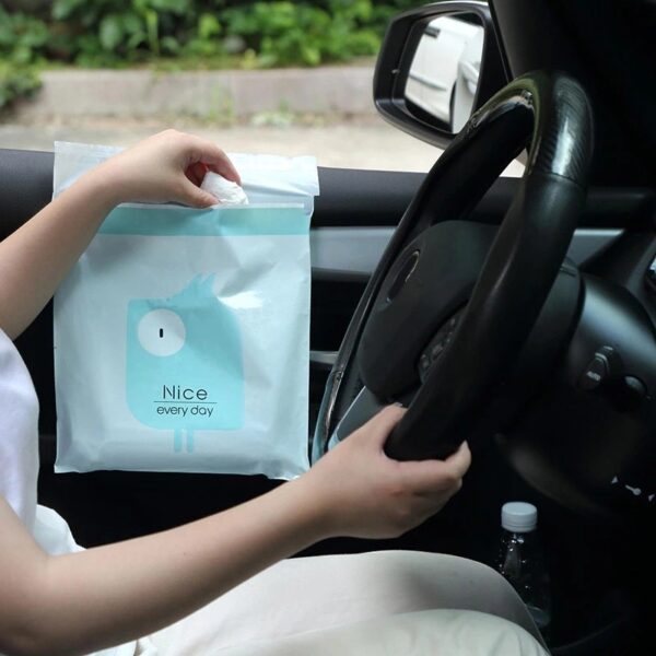 Biodegradable Easy Stick-On Trash Bag-60pcs - Image 2