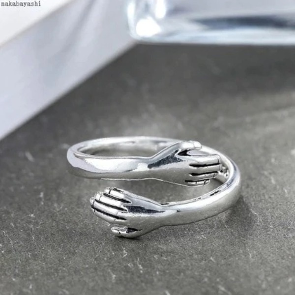 Couple Hug Ring - 2Pcs - Image 3