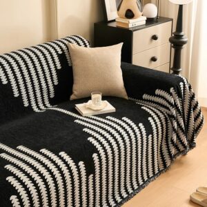 Cozy Chenille Retro Sofa Throw Cover