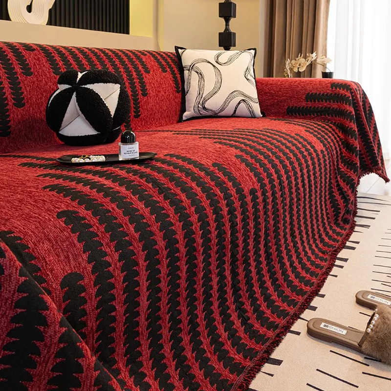 Cozy Chenille Retro Sofa Throw Cover - Image 9