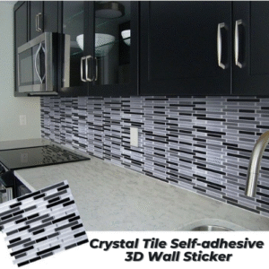 Crystal Tile Self-adhesive 3D Wall Sticker 5PCS+3Free