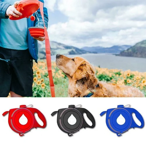 Dog Leash With Water Bottle