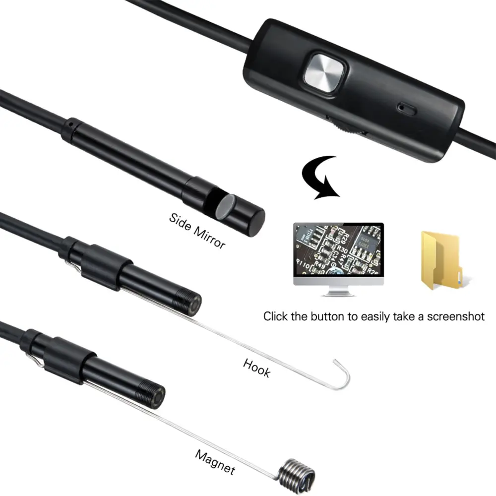 Dual Lens Endoscope Camera – FHD Waterproof Borescope with Light for iOS & Android Inspection - Image 4