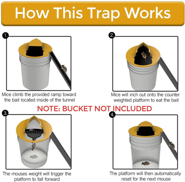 Flip N Slide Bucket Lid Mouse Trap - Image 2