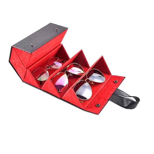 Leather Multiple Glasses Storage Case - 6 PAIRES - Image 3