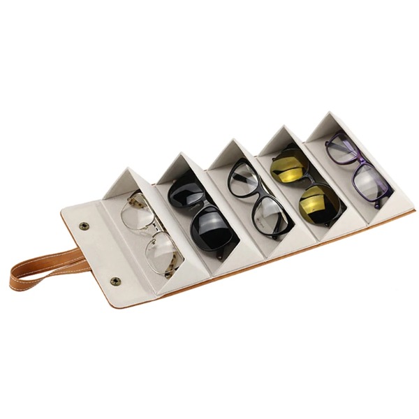 Leather Multiple Glasses Storage Case - 6 PAIRES - Image 5