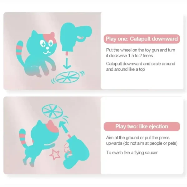 Light-Up Flying Disc Cat Launcher Set - Image 3