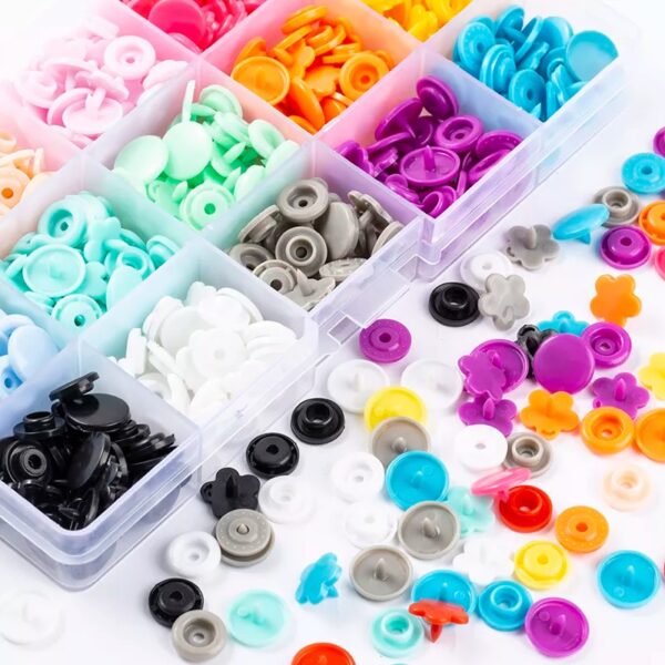 Metal Snaps Buttons with Fastener Pliers Press Kit-200Set - Image 3