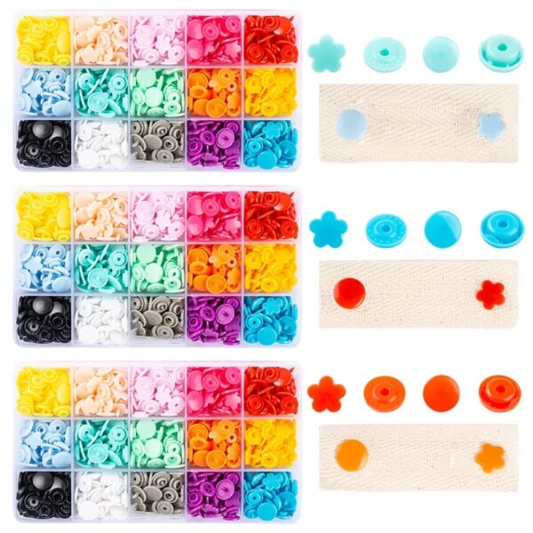 Metal Snaps Buttons with Fastener Pliers Press Kit-200Set - Image 4