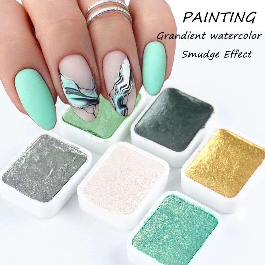Metallic Watercolor Nail Art Palette - Image 2